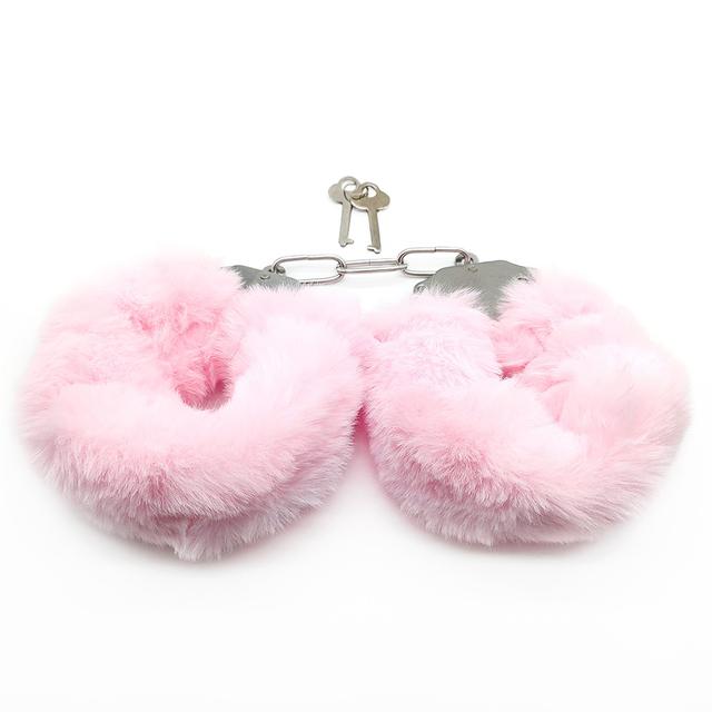 Plush Handcuffs Metal Alternative Tools Shackle Handcuffs SM Training Equipment Binding Adult Sex Toys for Women and Couples