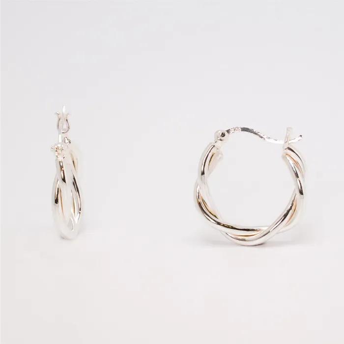 HR 17E_Twist Ring Earring (Silver 925)