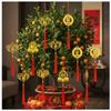 6/10Pcs Good Luck Chinese New Year Pendant Gold Potted Plants Hanging Ornaments  Car Hanging