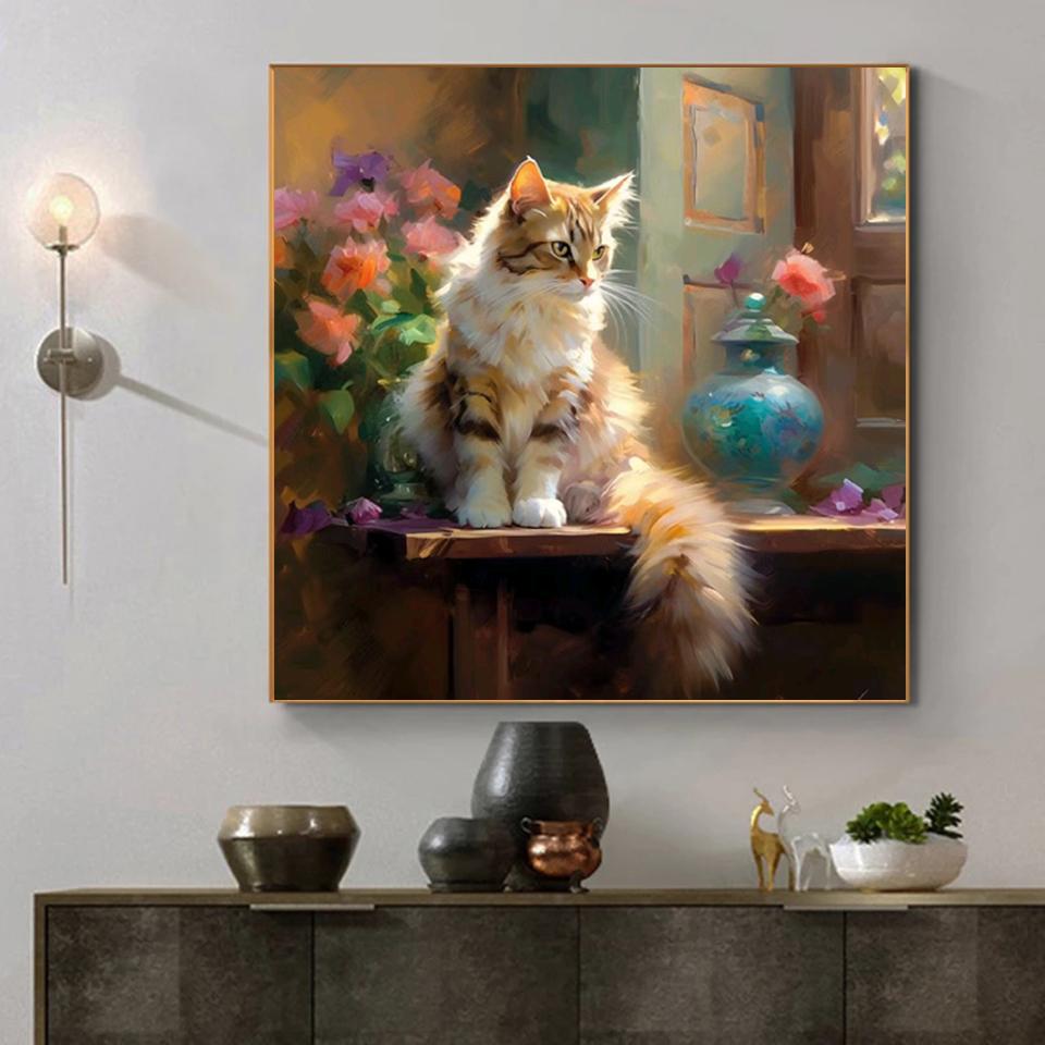 Diamond Painting Cat 5D DIY Diamond Embroidery Sale Cross Stitch Animals Rhinestones Mosaic Kit Home Decoration