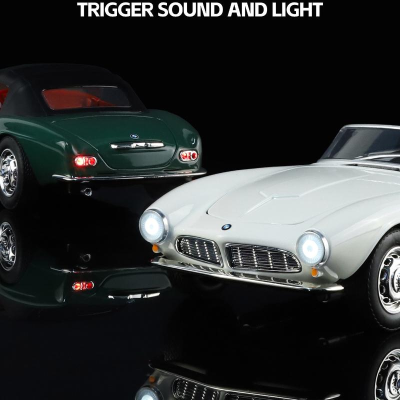 1:24 507 Vintage Classic Car Alloy Model Car Diecasts Metal Model Simulation Sound Light Collection Boys Toy Gift