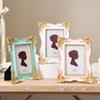 Classical Wall Mount Photo Frame With Stand Elegant Antique Gold Trim Resin Picture Frame For Living Room Bedroom Decors