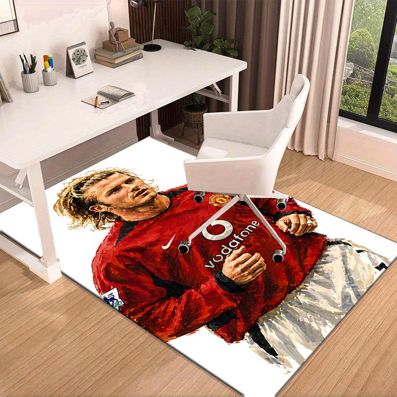 1PC David Manchester United Legend Rug Game Carpet, Floor Mat for Bedroom Living Room Entryway Rug, Home Decor Idea Gift for Christmas Birthday