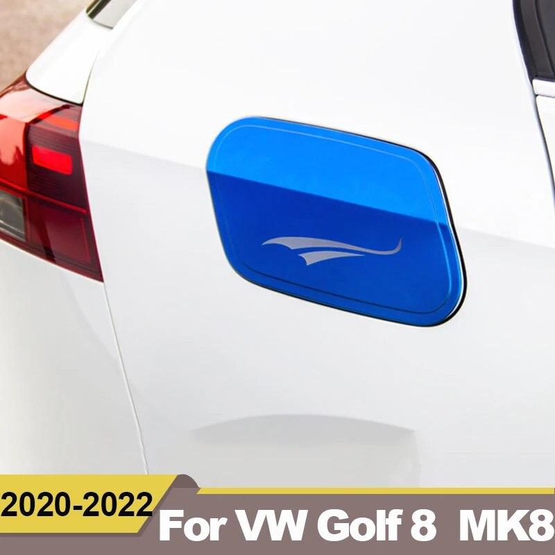 For Volkawagen VW Golf 8 MK8   2022 Stainless Steel Car Fuel Tank Cover Oil Cap Decorative Trim Case Sticker Accessories