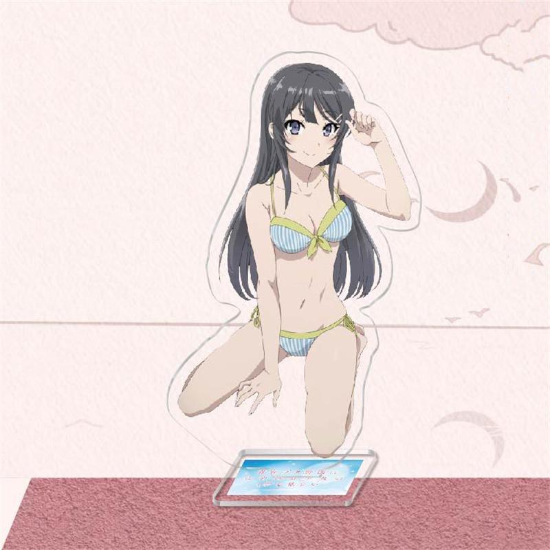 

Аниме Sakurajima Mai Senpai, акриловая фигурка, подставка, модель, брелок для ключей, негодяй не мечтает о кролике, декор для стола для девочек 10