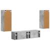Wall Mounted TV Cabinet Set 2 pcs Concrete Grey Particleboard