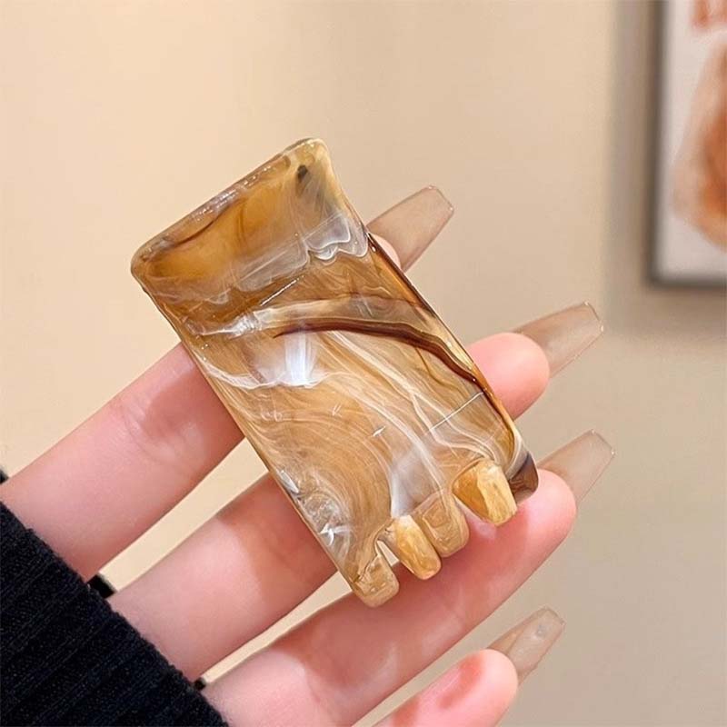 

Корейские розовые ацетатные заколки-крабы для волос для женщин, девушек, милые, красочные, мини-заколки-акулы для хвостика, головные уборы, аксессуары для волос