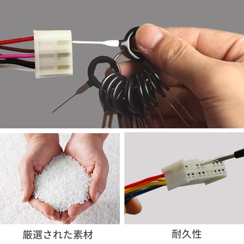 41pcs Connector Pin Extractor Terminal Removal Tool Car Terminal Removal Key Tool Wiring Connector Extractor Puller Release Pin