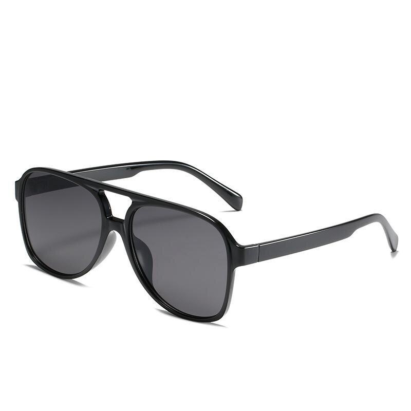 Retro Doppelbrücken Damen nicht polarisierte Sonnenbrille Mode Anti-Blaulicht-Brille Trendy Hollow Leopard Brille