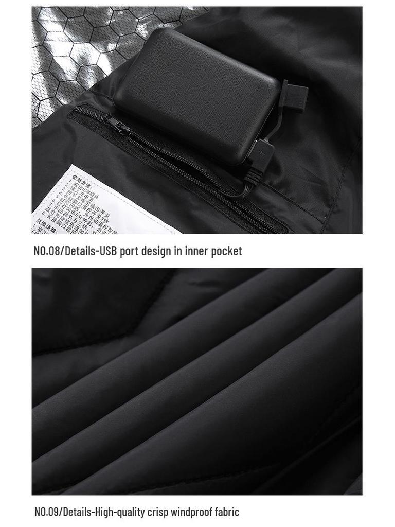 15-Zone Smart Heated Cotton Vest for Men and Women