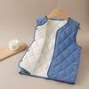 Kids Thickened Warm Padded Sleeveless Cardigan Vest For Boys And Girls