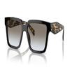 Temple Letters Logo Acetate Square Sunglasses Women's Tortoiseshell
