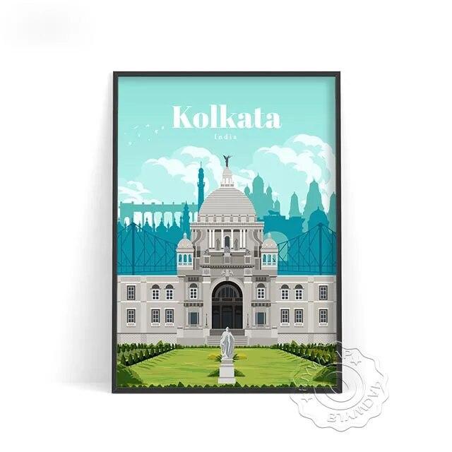 World City Travel Poster, Japan Tokyo Osaka Poster, Spain Madrid Watercolor Print, Florence Milan Santiago Chicago Wall Decor No Frame