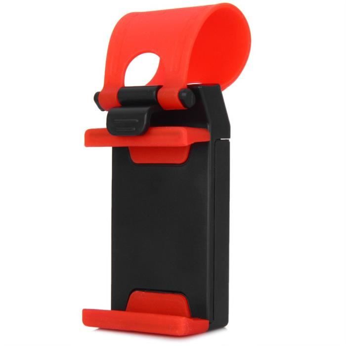 Support Smartphone - Practical - Black - Steering Wheel Installation - For Phones Up To 4.8 Inches