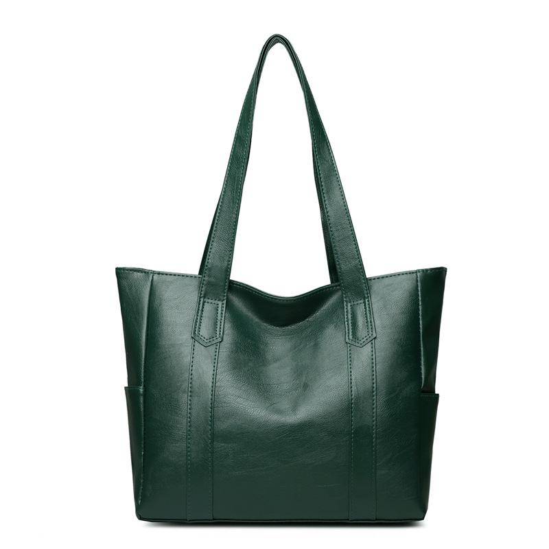 Women's PU Leather Tote Bag - Versatile, Large Capacity, Fashionable Shoulder or Underarm Bag for Shopping and Commutes