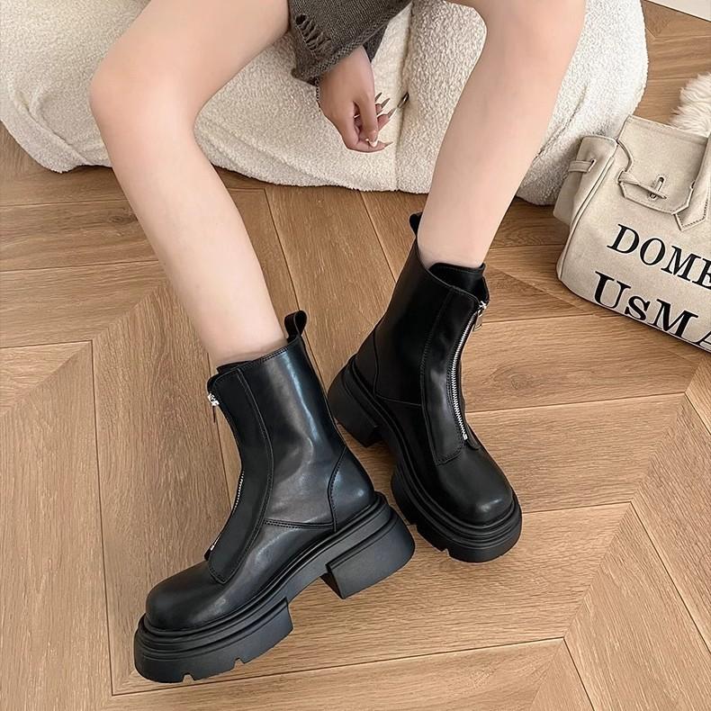 2025 New Maillard Boots Children's Small Thick-soled Belt Buckle Western Cowboy Boots Medium Martin Boots
