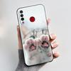 Phone Case For Itel S15/S15 Pro Candy Color Jelly Soft Shockproof Black Cover Trendy Style Painted Pattern Casing