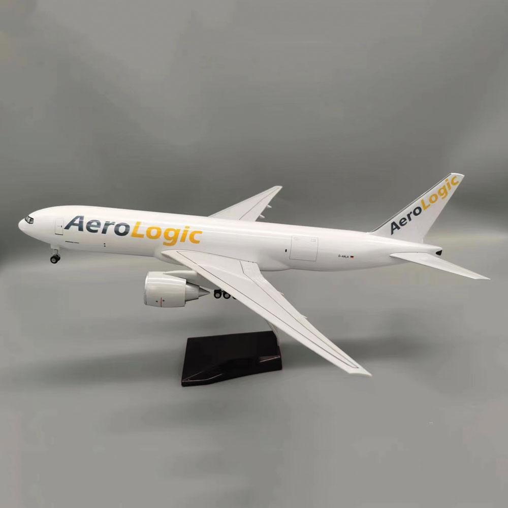 1:157er Maßstab Flugzeug B777-200 AeroLogic Airlines 47cm Modell Harzflugzeug Druckguss Simulation Miniaturflugzeug Heimdekoration