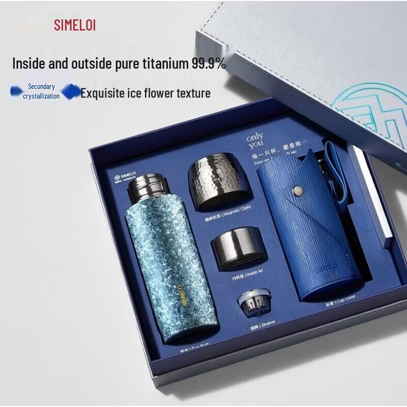 Shimeile Pure Titanium Vacuum Insulated Tea Infuser Mug