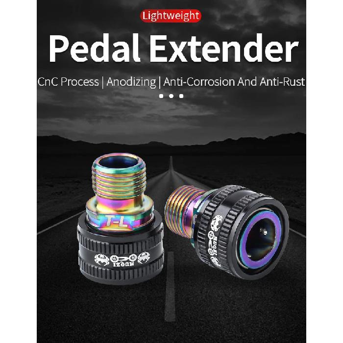 MUQZI 1Pair Quick Release Pedal Holder Titanium Alloy Stainless Steel Pedal MTB Road Bike Quick Release Pedal Extender Adapter