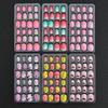 24pcs/box Candy Kids False Nail Cartoon Full Cover Press On Fake Nails Tips Kawaii Acrylic Artificial Fingernails for Girls