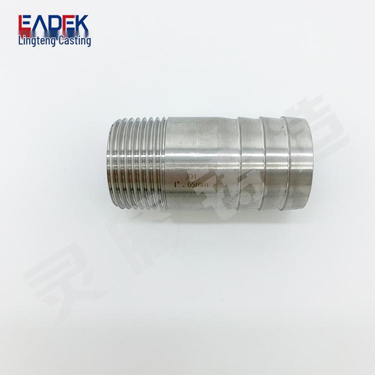 LT-33B Stainless Steel 304 Male Thread Hose Barb Connector - Straight Water Nozzle 304*1/8(DN6)