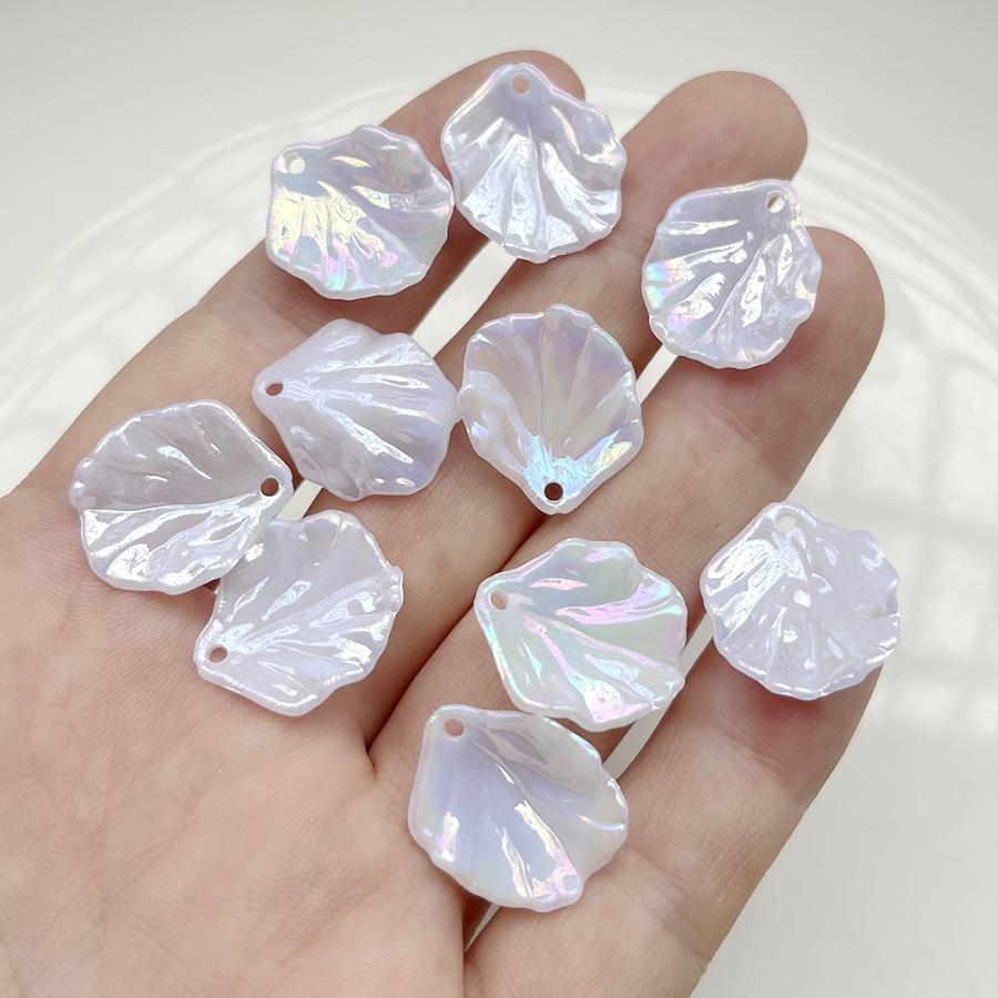 30pcs Beautiful AB Color Leaf Bead Adaptors Bracelet Necklace DIY Hair Earrings Bracelet Pendant Making Decorative Accessories