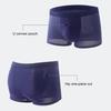 1/4 ks Pánské boxerky s vypouklým pouzdrem Tenké bezešvé duté síťované spodní prádlo se středním pasem a vysokou elasticitou v jednobarevném provedení odvádějící vlhkost Denní sportovní spodní prádlo