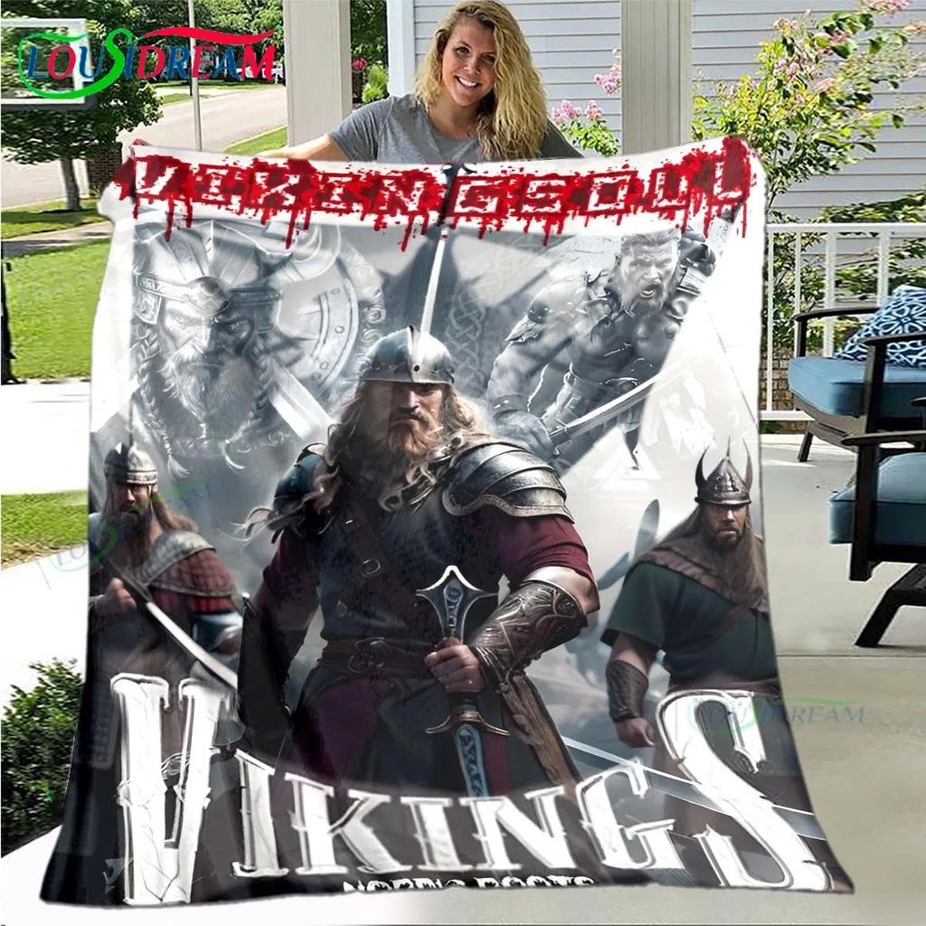 Nordic Viking Mythology Soft Blanket Sports Living Room Bedroom Sofa Bed Blanket Birthday Gift Travel Office Lunch Break Blanket