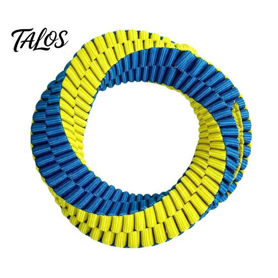 Tough Nylon Tug Toys Dog Dental Toy, Textured Woven Chew Interactive Teeth Cleaning Pet Care Round or Figure 8 Design, Washable Toy for Chewing