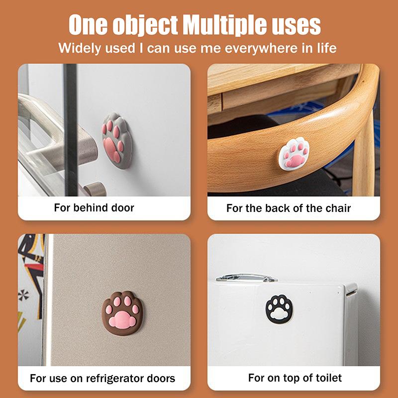 4pcs Silicone Door Knob Protector Wall Bumper Door Stopper Slam Preventer For Office Home Wall Protector