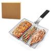 Folding Handle Multi-Function Grill Basket for Chicken, Fish, Meat, and Corn