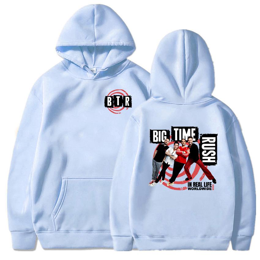 Trendy discount BTR IN REAL LIFE WERELDWIJD 2025 TOUR HOODIE Big Time Rush Band Mode Sweatshirts Met Capuchon Lange Mouw Heren Pullovers Streetwear XL