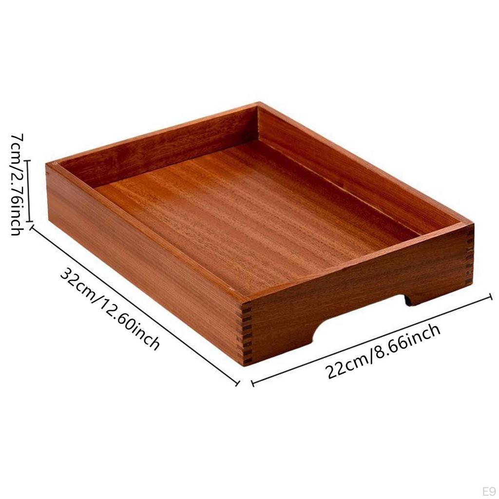 Dry Ice Tray Buffet Server Platter Wooden Serving Plate for Hotels