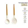 Silicone Spatula & Ladle Set with Wooden Handle for Home and Baby Food Preparation - High Quality, Stylish Design