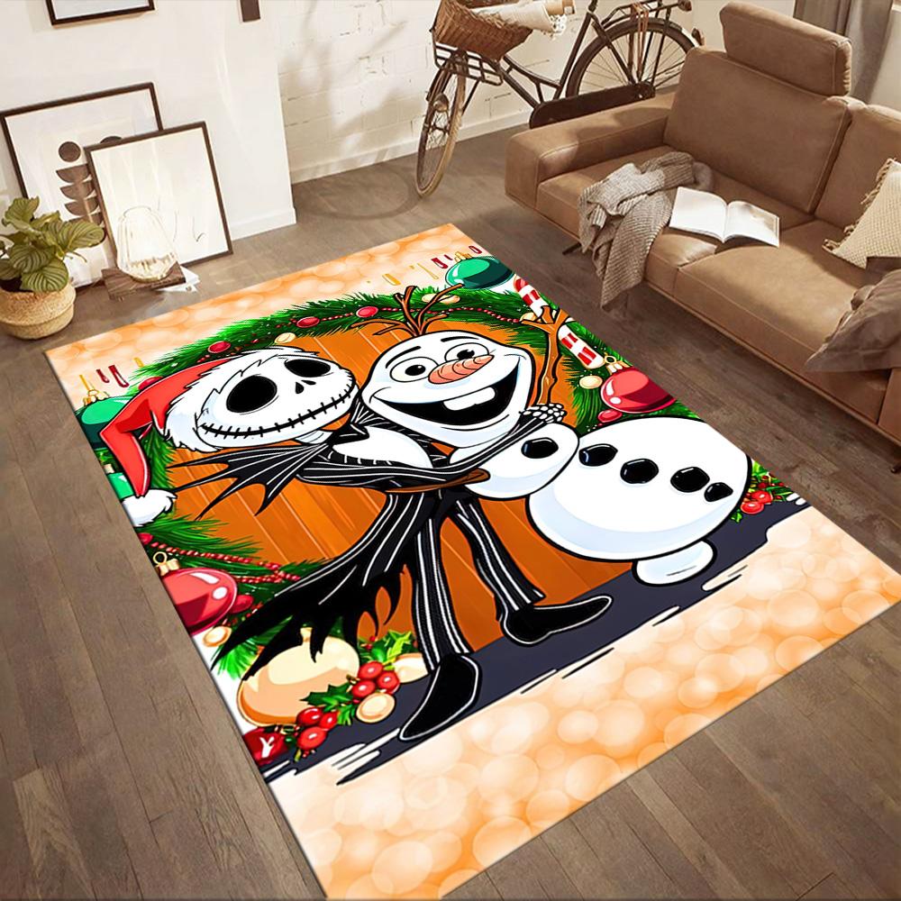 Christmas Nightmare Floor Mat Suitable for Living Rooms Dining Room Entryway Bedrooms Anti-slip Rug Decorate Offices Gift for Festivals