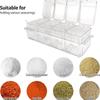 Clear Seasoning Box - Spice Storage Container Storage Tool for Kitchen Herb Spice Tools Gadgets-Cruet with Cover and Spoon