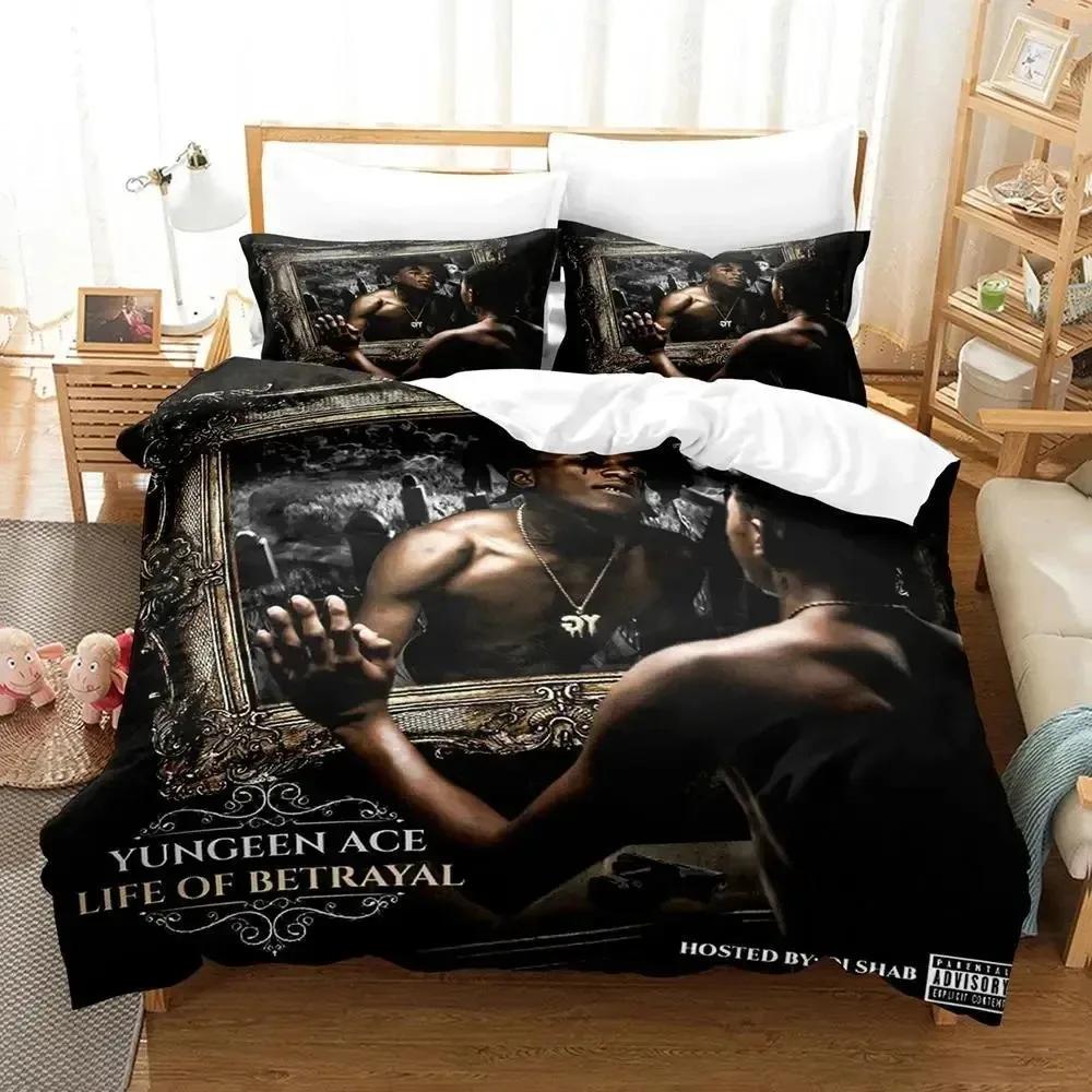 RIP Jaydayoungan Rapper Bedding Set Boys Girls Twin Queen Size Duvet Cover Pillowcase Bed Boys Adult Fashion Home Textileextile