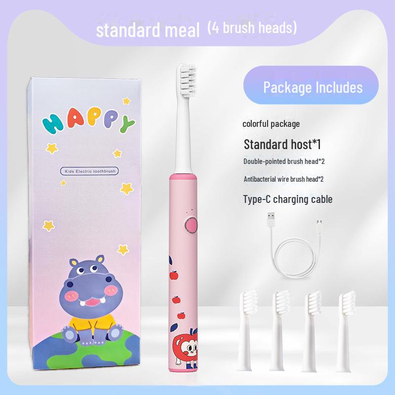 

Перезаряжаемая электрическая зубная щетка для детей (3-12 лет) с мягкой щетиной DuPont