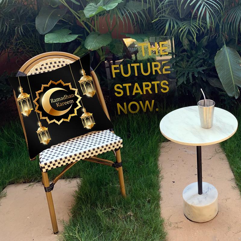 Heimdeko Ramadan & Eid Dekorative Digitale Druck Kissenbezüge Muster Kissenhülle Geeignet für Sofa Schlafzimmer Auto Kissenbezug