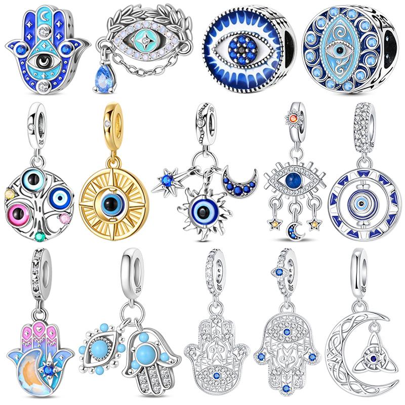 Copper Eye Hand Tree Of Life Pendant Charms Jewellery Fit Original Bracelet Necklace For Women Diy Gift