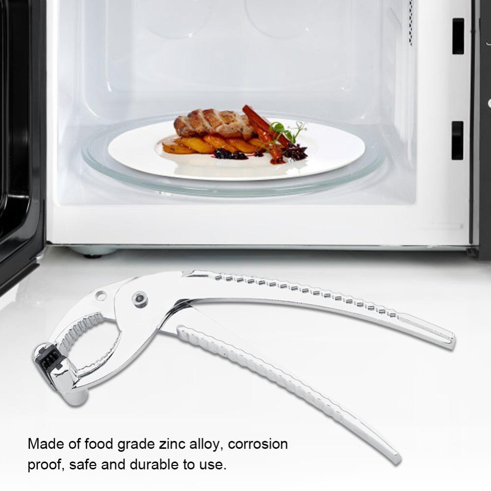 Non-Slip Handle Oven Clip Pliers Zinc Alloy Hot Pot Gripper Durable Baking Tray Clamp  For Hot Pot