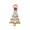 Christmas Enamel Charms for Jewelry Making, Mini Christmas Tree Pendants Charm for DIY Necklace Bracelet Earrings Making