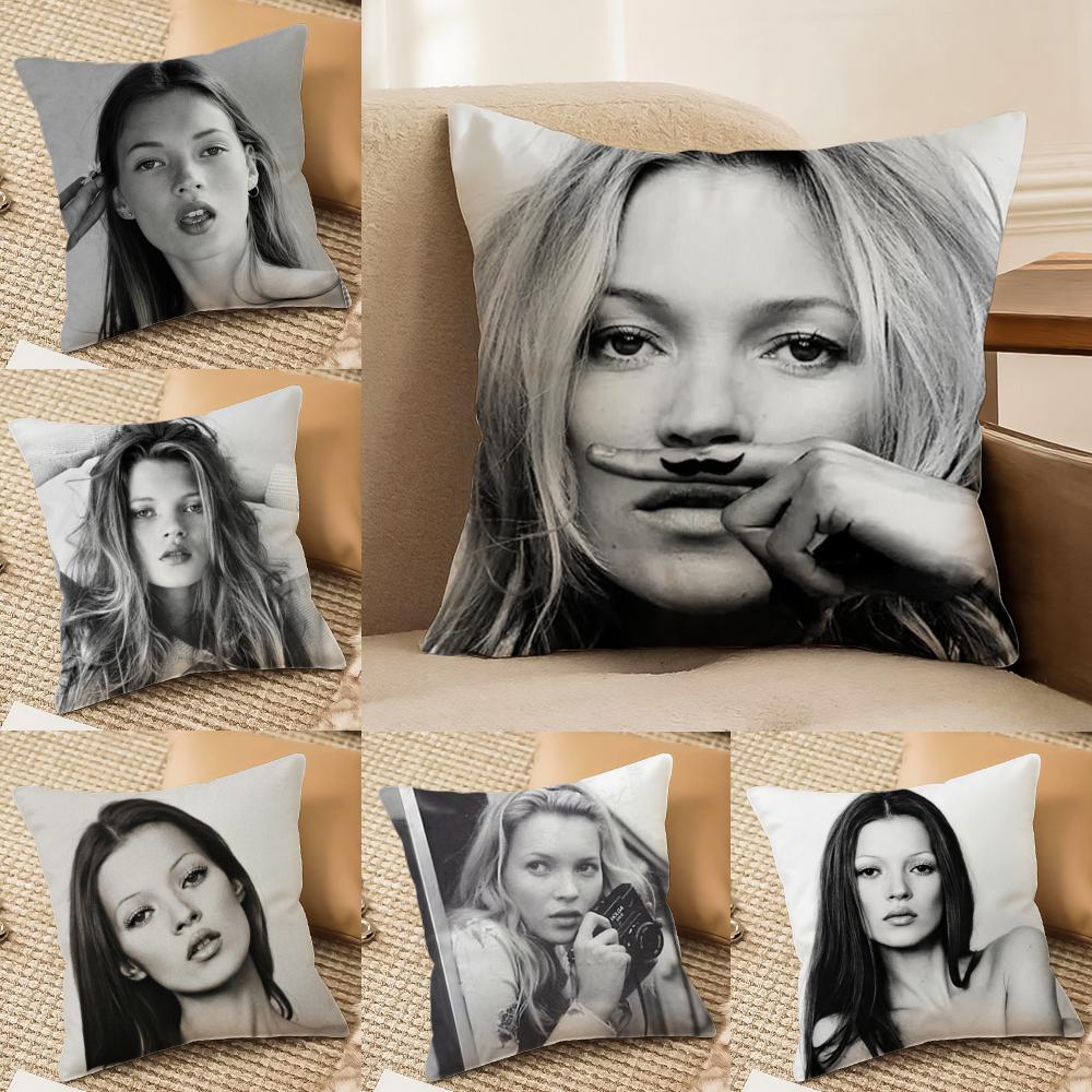 K-Kate M-Moss Cushion Cover Soft Plush Double-Sided Printed Sofa Pillow Cushion Cover | Cozy All-Season Durable Decor Gift