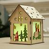 3/5’’ Xmas Desk Decor House Santa/Snowman/Reindeer Tabletop Decor Lovely Christmas Ornament DIY Wooden Puzzle Art Crafts