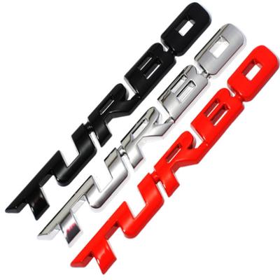 3D Auto Styling Sticker Metaal TURBO Embleem Carrosserie Achterklep Badge Achterklep
