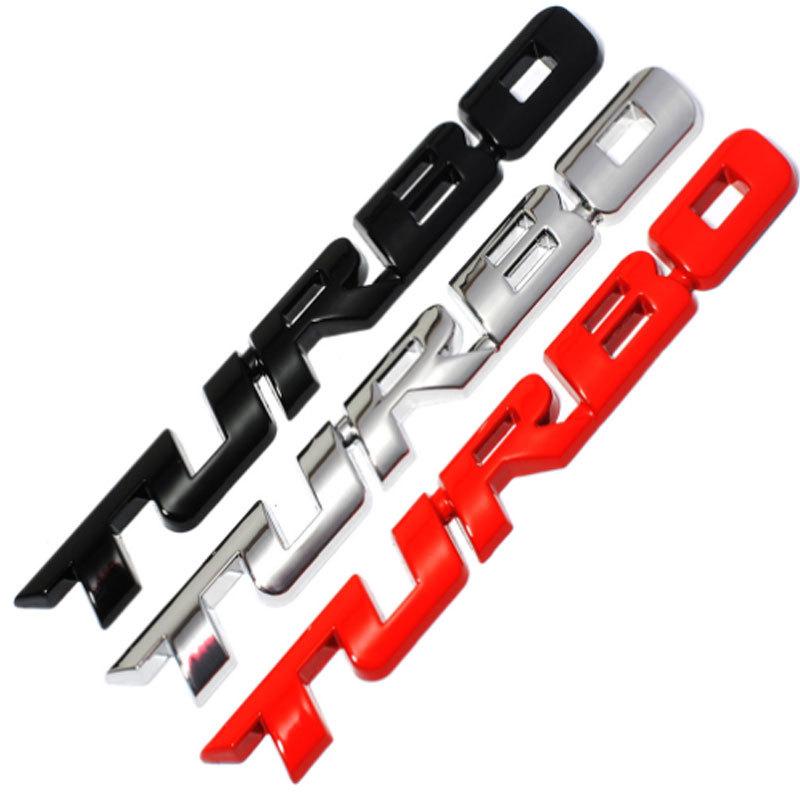 3D Auto Styling Aufkleber Metall TURBO Emblem Karosserie Heckklappe Badge Heckklappe