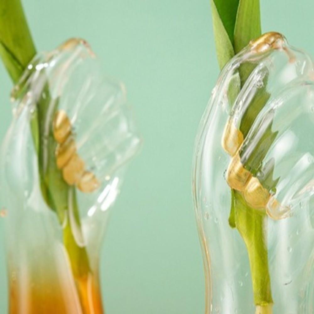 Handmade Hydroponic Glass Vase Transparent Flower Arrangement Vase Flower Holder Living Room
