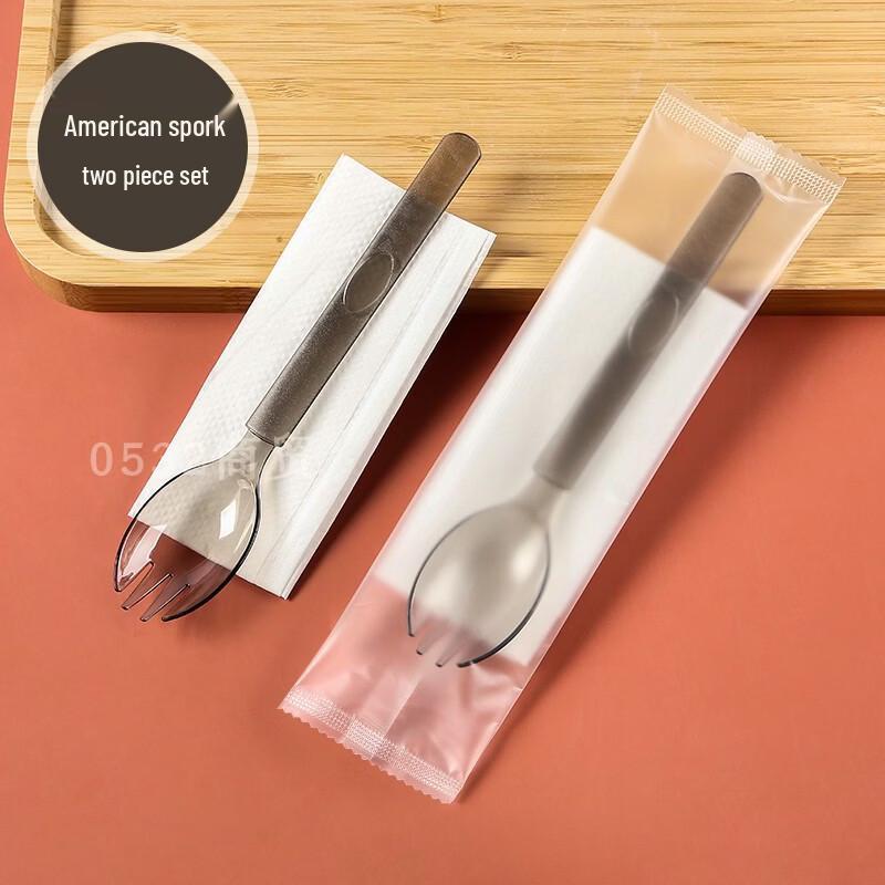 Hanyou Individually Wrapped Disposable Plastic Cutlery Set