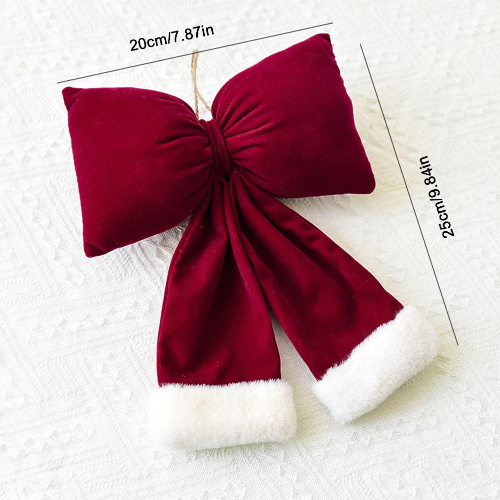 New Year Bow Decoration Christmas Ornament Hanging Bow Pendants Xmas Tree Christmas Tree Decorations
